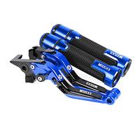 Pièces Pour Kawasaki GPZ500S GPZ500 S EX500R 1990-2009 Moto CNC Accessoires Frein Leviers D'embrayage Guidon Poignées Réglable Pliant Extensible Avec (Bleu)