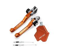 Pièces Pour KX250 2001 2002 2003 2004 Motocross Pliable Leviers D'embrayage De Frein Stunt Easy Pull Câble Système CNC Accessoires(Orange)