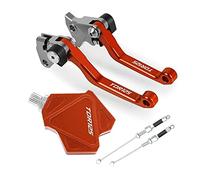 Pièces Pour TDR125 1991-2002 2001 2000 Motocross Pliable Leviers D'embrayage De Frein Stunt Easy Pull Câble Système CNC Accessoires(Orange)
