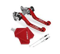 Pièces Pour TTR600 1998 1999 2000 2001 2002 Motocross Pliable Frein Embrayage Leviers Stunt Facile Tirer Câble Système CNC Accessoires(Rouge)