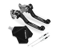 Pièces Pour TW225 2002 2003 2004-2017 2008 2012 Motocross Pliable Frein Embrayage Leviers Stunt Easy Pull Câble Système CNC Accessoires(Noir)