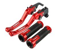 Pièces Pour Yama&ha TDM 850 1991 1992 1993 1994 1995-2002 TDM850 Guidon De Moto Leviers D'embrayage De Frein Réglables Poignées Poignée(Rouge)