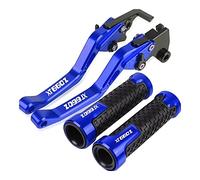 Pièces Pour Yama&ha XT660Z TENERE 2008 2009-2016 Guidon De Moto Leviers D'embrayage De Frein Réglables Poignées Poignée(Bleu)