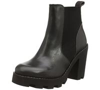 PIECES Psuzza Leather Boot Chelsea Castlerock, Bottes non-à enfiler, tige mi-haute femmes - Gris - Grau (Castlerock), 36 EU