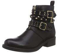 PIECES Psvalora Boot Studs Blk, Bottes non-à enfiler, tige mi-haute femmes - Noir - Noir, Taille 38 EU