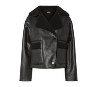 PIECES PU Jacket Pcjuno Veste en polyuréthane, Hot Fudge, L Femmes