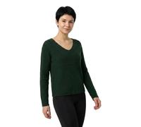Vêtements Pieces Pcellen Ls V-Neck Knit Noos Bc pour Femme S Vert