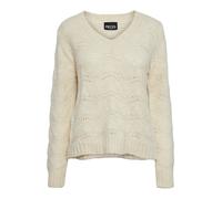PIECES Pull-over 'Bibbi' champagne / noir / blanc, Taille XS