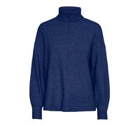 PIECES Pcmalou Ls Rollneck Knit Noos BC Pull en Tricot, Bellwether Blue, XS Femme