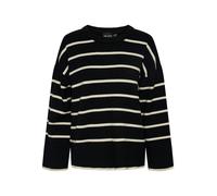 PIECES Pull-over 'Mathilde' beige clair / noir, Taille XS