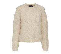 PIECES Pcnina Ls O-Cou Knit Noos BC Sweater, Bouleau, M Femme