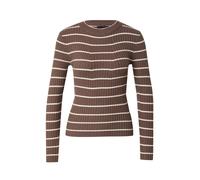 PIECES Pull-over 'PCCRISTA' pierre / blanc, Taille XS