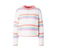 PIECES Pull-over 'PCJACE' crème / bleu clair / jaune clair / saumon, Taille M