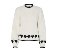 PIECES Pull-over 'PCJove' noir / blanc naturel, Taille XL