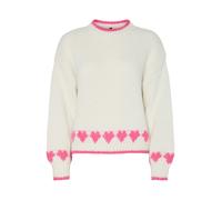 PIECES Pull-over 'PCJove' rose clair / blanc, Taille XL