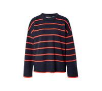 PIECES Pull-over 'PCMATHILDE' bleu nuit / orange fluo, Taille XS