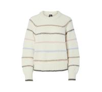 PIECES Pull-over 'PCNELIA' crème / bleu clair / brocart / rose, Taille XS