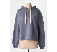 Pieces Femme Hoodie Pcchilli Ls Heart Sweat À Capuche Noos BC, Bleu Gris, S EU