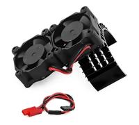 PièCes Rc 540 3650 3660 3670 Couvercle Dissipateur Thermique Moteur Ventilateur Refroidissement Électrique Sans Balais Pièces RC Modèle Voiture Accessoire Assembler(Black)