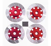 Pièces RC Compatible avec Tamiya TT01 TT02 pour HPI pour HSP pour Sakura D4 1/10 RC Voiture sur Route pour Course Disque De Frein Jante De Roue Boîte Adaptateur Hexagonal 12 Mm(Red)