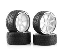 pièces RC pour Arrma 1/7 pour Felony pour FSR Modèle GT RC Pièces De Mise À Niveau De Voiture 4 Pièces 53/107 42/100 Pneu Pneu 17 Mm Roue Hex Accessoires De Remplacement(White)