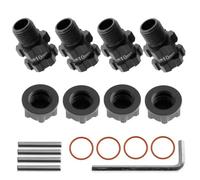 Pièces Rc pour Arrma 3S pour Senton pour Vorteks pour Typhon Big pour Granite 1/10 Adaptateur Moyeu Hexagonal Cannelé en Métal 14 Mm vers 17 Pièces Détachées Voitures RC(Black)