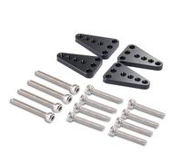 PièCes Rc Pour Axial Pour SCX10 Honcho Dingo 1/10 Aluminium Supérieur Inférieur Support D'amortisseur Rehausse Kit Crawler RC Modèle Réduit Voiture Amélioration Pièces(Black)