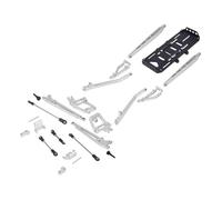 pièces RC pour Axial pour SCX10 I II 90046 90047 Kit De Conversion Suspension Pré-Runner À Double Poutre en I en Aluminium 2 Roues Motrices 1/10 RC Crawler Axle Upgrade Parts(Silver)