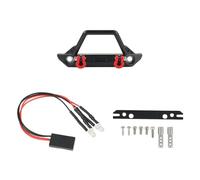 pièces RC pour Axial SCX24 pour Jeep pour Wrangler pour JLU pour Gladiator pour Deadbolt 1/24 Pare-Chocs Avant en Métal avec Lumières RC Crawler Car Upgrade Parts Modification(Size 2)