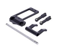 Pièces Rc Pour Capra Pour Châssis 1/10 Pièces Bricolage D'essieu Portail Support Servo BAT En Aluminium CNC Avec Lien Direction Hydraulique Accessoire Voiture RC Remplacement(Black)