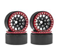 pièces RC pour Hsp pour Wraith pour Tamiya pour Axial pour SCX10 D90 pour HPI 1/10 RC Pièce De Rechange pour Voiture Métal 1.9 Beadlock Jante De Roue Moyeu Modification(Red)