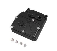 PièCes Rc pour MJX pour Hyper GO H12Y + H12P Coque Boîte Ondes Moyennes Alliage D'aluminium Télécommande Voiture Mise Niveau Modèle Accessoires Remplacement(Black)