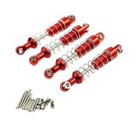 PièCes Rc pour MN D90 D91 99S 1/12 Amortisseur Métal Aluminium Échelle À Ressort RC Voiture sur Chenilles Tout pour Terrain Remplacement De Semi Camion(Red)
