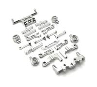 Pièces Rc pour MN MN38 1/16 Mise À Niveau en Métal pour Bras Oscillant Coupelle De Direction Ensemble De Pièces Vulnérables Pièces De Rechange pour Voiture RC(Silver)