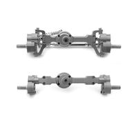 PièCes Rc Pour MN Pour MN99S Pour MN98 D90 D91 D99 D99S MN90 1/12 RC Voiture Mise Niveau Alliage D'aluminium CNC Anodisé Entièrement Métal Avant Arrière Portail Essieu(Gray)