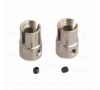 Pièces RC Pour Redcat Tornado Pour Volcano Vortex Pour HSP 02016 2 Pièces Métal Pour Joint B Universel Tasse D'entraînement Mise Niveau Voiture RC(Silver)