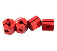 Pièces RC pour SCX10 pour HSP pour HPI pour Tamiya pour Traxxas pour Slash 5/6/7/8/9/10/11/12mm Roue Hexagonale 12mm Moyeux D'entraînement avec Broches Vis Pièces Chenille Voiture RC(Red,12mm)