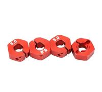 Pièces RC pour SCX10 pour HSP pour HPI pour Tamiya pour Traxxas pour Slash 5/6/7/8/9/10/11/12mm Roue Hexagonale 12mm Moyeux D'entraînement avec Broches Vis Pièces Chenille Voiture RC(Red,5mm)
