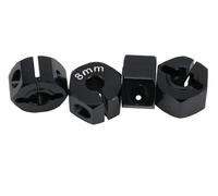 Pièces RC pour SCX10 pour HSP pour HPI pour Tamiya pour Traxxas pour Slash 5/6/7/8/9/10/11/12mm Roue Hexagonale 12mm Moyeux D'entraînement avec Broches Vis Pièces Chenille Voiture RC(Black,8mm)