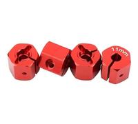 Pièces RC pour SCX10 pour HSP pour HPI pour Tamiya pour Traxxas pour Slash 5/6/7/8/9/10/11/12mm Roue Hexagonale 12mm Moyeux D'entraînement avec Broches Vis Pièces Chenille Voiture RC(Red,11mm)