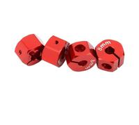 Pièces RC pour SCX10 pour HSP pour HPI pour Tamiya pour Traxxas pour Slash 5/6/7/8/9/10/11/12mm Roue Hexagonale 12mm Moyeux D'entraînement avec Broches Vis Pièces Chenille Voiture RC(Red,8mm)