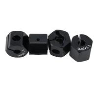 Pièces RC pour SCX10 pour HSP pour HPI pour Tamiya pour Traxxas pour Slash 5/6/7/8/9/10/11/12mm Roue Hexagonale 12mm Moyeux D'entraînement avec Broches Vis Pièces Chenille Voiture RC(Black,11mm)