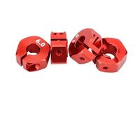 Pièces RC pour SCX10 pour HSP pour HPI pour Tamiya pour Traxxas pour Slash 5/6/7/8/9/10/11/12mm Roue Hexagonale 12mm Moyeux D'entraînement avec Broches Vis Pièces Chenille Voiture RC(Red,6mm)