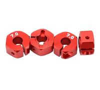Pièces RC pour SCX10 pour HSP pour HPI pour Tamiya pour Traxxas pour Slash 5/6/7/8/9/10/11/12mm Roue Hexagonale 12mm Moyeux D'entraînement avec Broches Vis Pièces Chenille Voiture RC(Red,7mm)