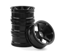 Pièces Rc pour Tamiya pour HSP pour Traxxas 1/10 4 Pièces Drift RC pour Voiture Course Moyeux Jantes Métalliques 52 Mm Accessoires Mise Niveau(Black)