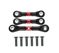 Pièces RC pour Tamiya pour TT-02 TT-02T 1/10 3 Pièces Tige De Liaison Direction Servo RC Mise À Niveau Voiture Accessoires(Red)