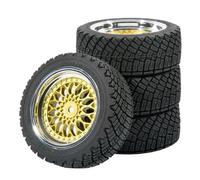 PièCes Rc Pour Tamiya Pour TT01 Pour TT02 Pour Kyosho Pour Sakura D3 Pour Traxxas 4Tec 2.0 1/10 1/12 1/14 Pneus Route Roues Hexagones Plastiques Jantes(Yellow)