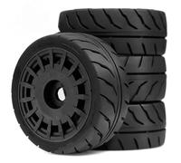 PièCes Rc Pour Tamiya Pour TT01 Pour TT02 XV01 XV02 PTG-2 Pour HSP Pour HPI Pour Kyosho 1/10 Pneus 68 Mm Hexagone 12 Amélioration Voiture RC Sur Route(Black)