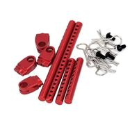 Pièces Rc pour Tamiya pour TT02-02 1 Ensemble De Supports Pilier Carrosserie Métal Coque Voiture avec Pièces D'assemblage Fixation Clip R Modèle pour Mise Niveau RC(Red)