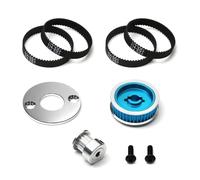 Pièces RC pour Tamiya pour TT02 TT02S TT02R TT02D TT02SR 1/10 Entraînement par Courroie 16T 40T Système D'engrenages Transmission Bricolage Modifier Pièces Mise Niveau Voiture RC(Set)